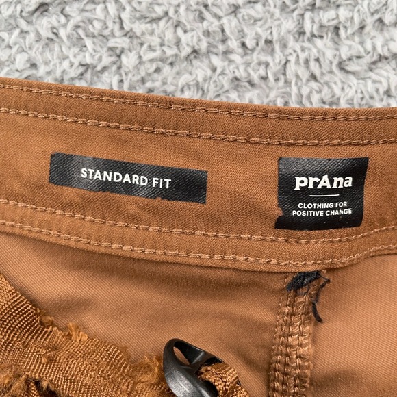 Prana Shorts Mens 36 Brown 7" Stretch Zion II Hybrid Belted Hiking Performance - Picture 7 of 11